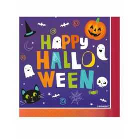 Serviettes en papier Halloween citrouille
