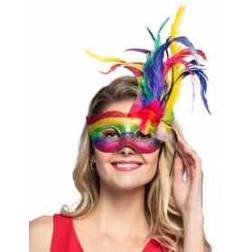 Loup Colombine multicolore et flashy