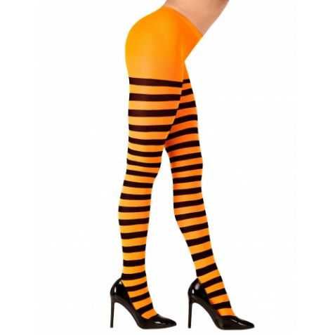 Collants rayés de Sorcière Adulte taille XL