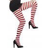 collants fantaisie rayés blanc et rouge