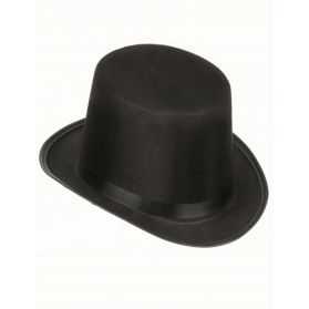 Haut de forme en satin Noir 59cm