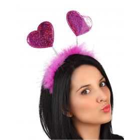 Serre-tête avec antennes en forme de Coeur rouge