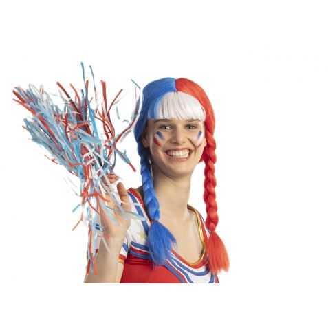 Perruque Supporter France pour Coupe du Monde