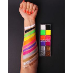 Maquillage couleur néon et paillettes pour adultes