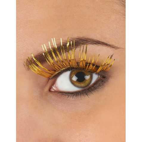 Faux cils dorés