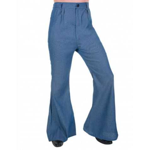 Pantalon disco bleu effet jean Homme