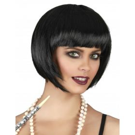 Perruque cheveux courts noirs style Liza