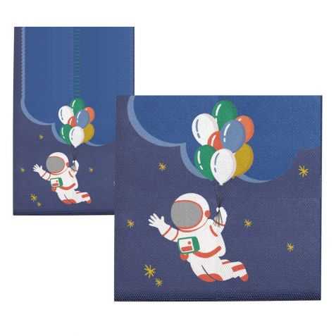 Serviettes en papier gouter anniversaire thème espace