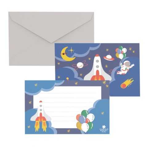 Cartes d'invitations anniversaire thème Espace