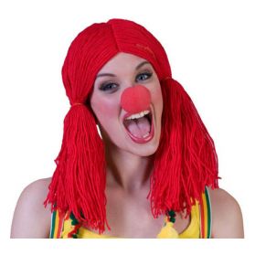 Perruque Cheveux Rouges de Clown farçeur