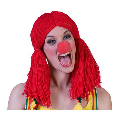 Perruque Cheveux Rouges de Clown farçeur