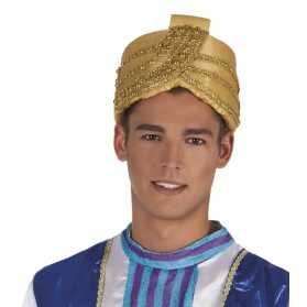 Turban de Sultan en satin doré