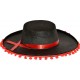 Chapeau Espagnol avec pompoms Rouges