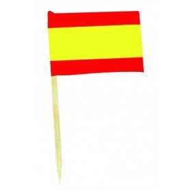 Mini drapeaux Espagne sur pique cocktail